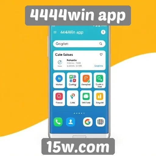 Interface do usuário do 4444win app em dispositivos móveis
